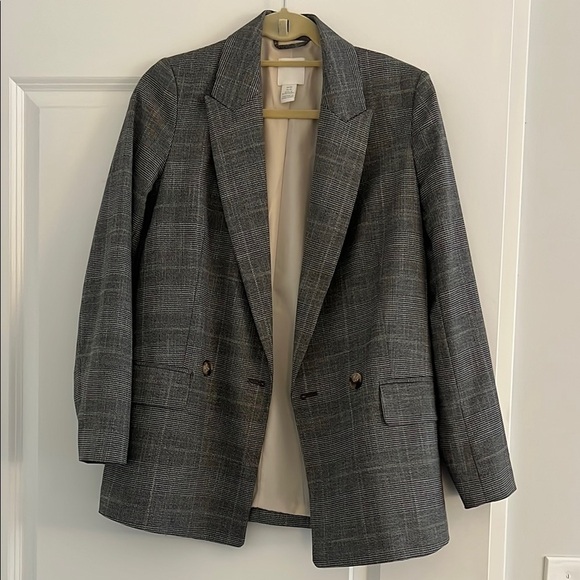 H&M Grey Patterned Blazer - Picture 1 of 5